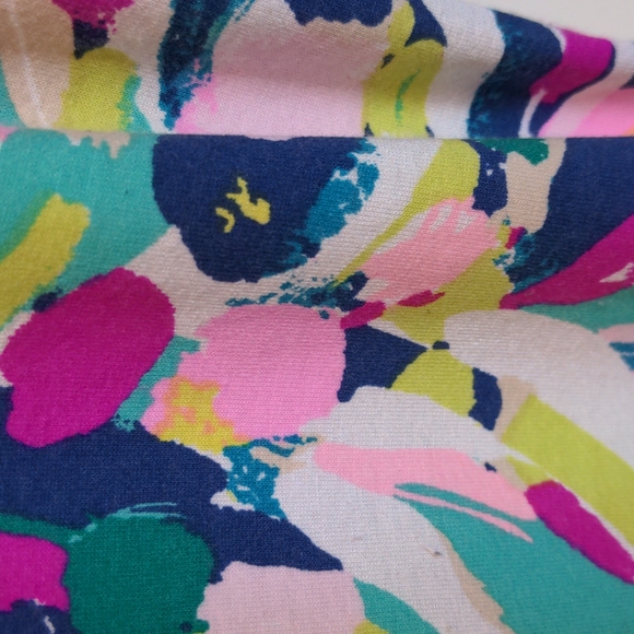 Lilly Pulitzer Size S Sophiletta Dress Pina Colada Club V Neck Dress Style 27686 - Picture 9 of 12